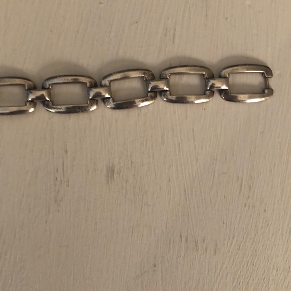 Vintage Wells 7.25" Bracelet Sterling Silver 925 Open Link Design - Picture 9 of 9